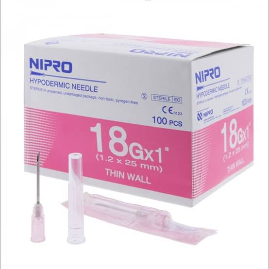 NIPRO เข็มฉีดยา ขนาด 18G x 1 นิ้ว (กล่อง)
