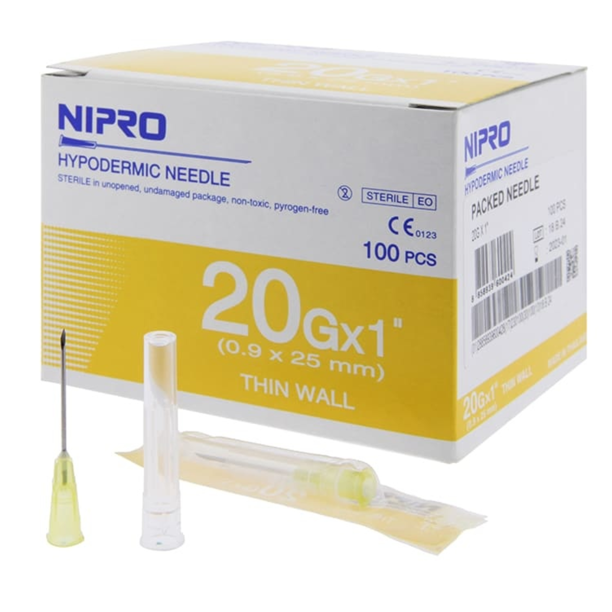 NIPRO เข็มฉีดยา ขนาด 20G x 1 นิ้ว (กล่อง)