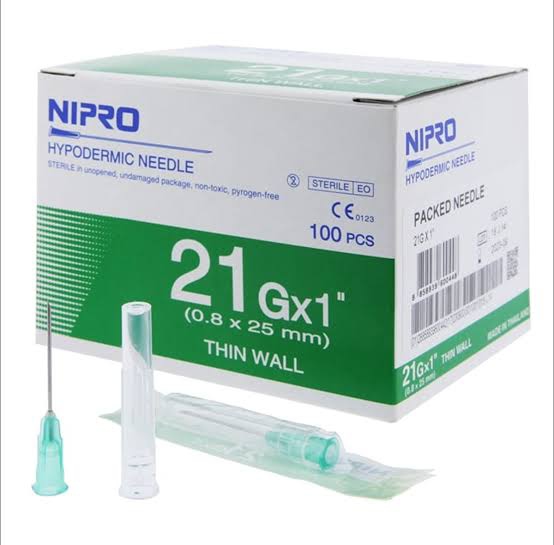 NIPRO เข็มฉีดยา ขนาด 21G x 1  นิ้ว (กล่อง)
