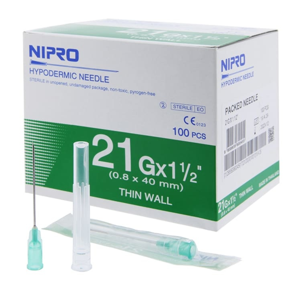 NIPRO เข็มฉีดยา ขนาด 21G x 1.5  นิ้ว (กล่อง)