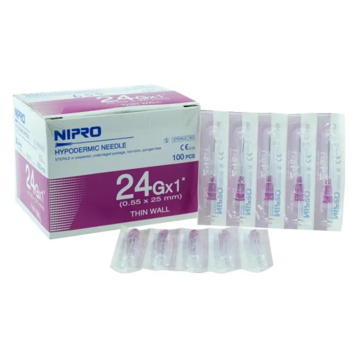 NIPRO เข็มฉีดยา ขนาด 24G x 1  นิ้ว (ซอง)