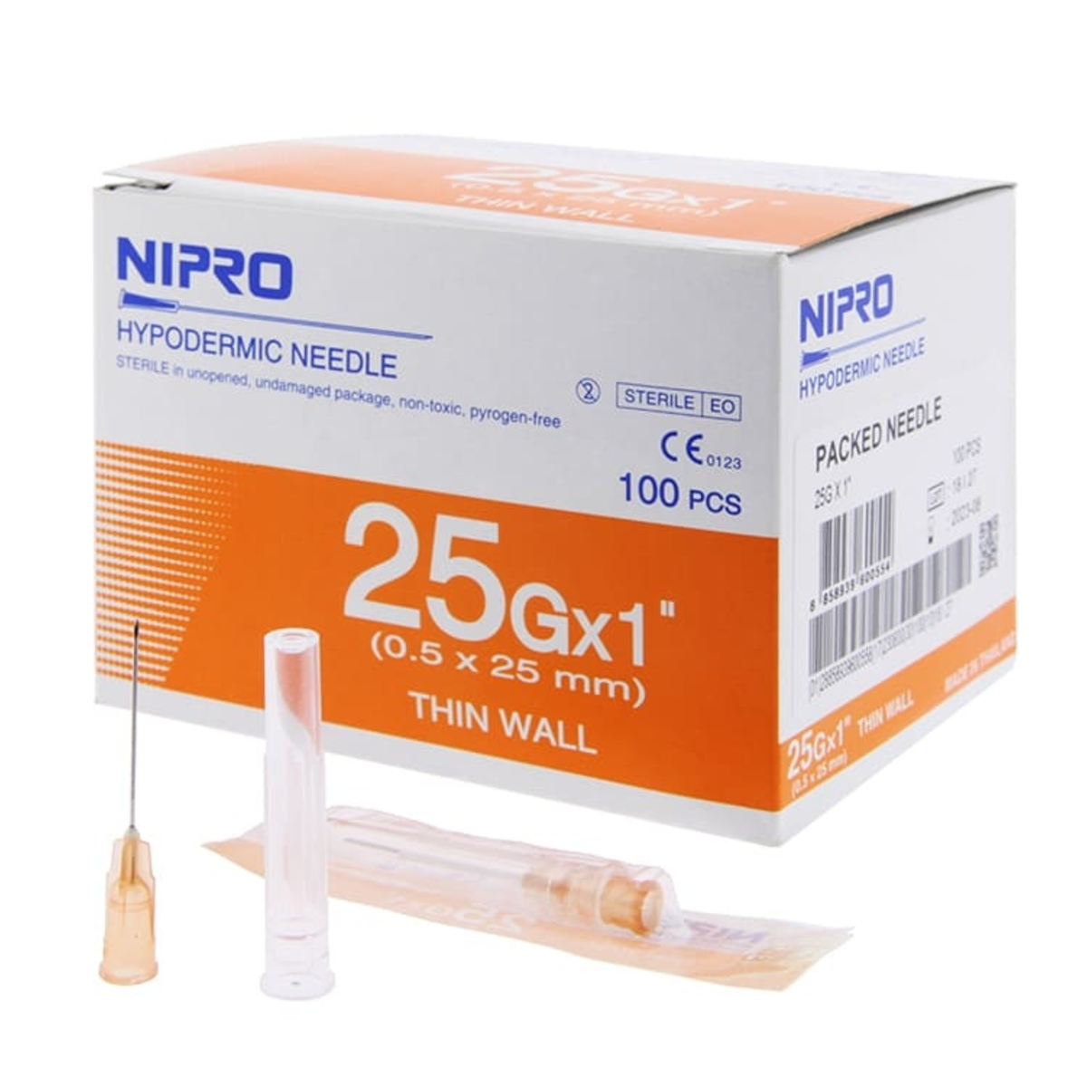 NIPRO เข็มฉีดยา ขนาด 25G x 1 นิ้ว (กล่อง)