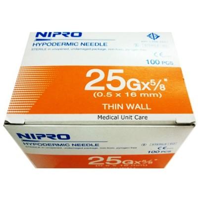 NIPRO เข็มฉีดยา ขนาด 25G x 5/8 นิ้ว (กล่อง)