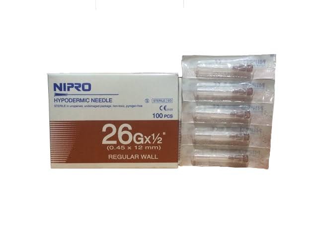 NIPRO เข็มฉีดยา ขนาด 26G x 1/2 นิ้ว (ซอง)