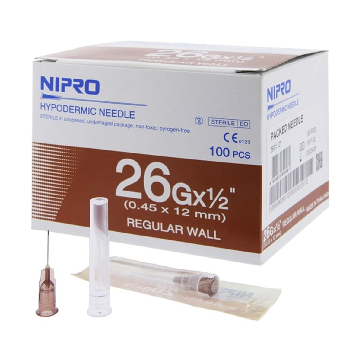 NIPRO เข็มฉีดยา ขนาด 26G x 1/2 นิ้ว (กล่อง)