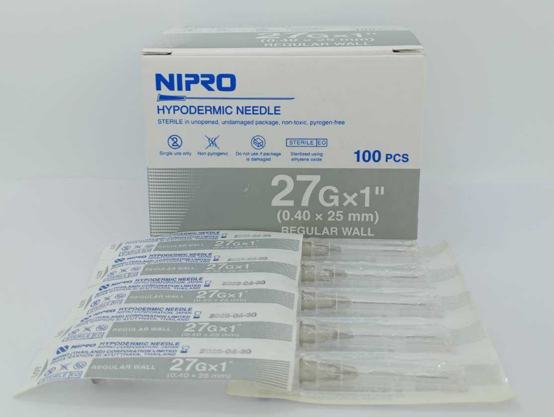 NIPRO เข็มฉีดยา ขนาด 27G x 1 นิ้ว (ซอง)