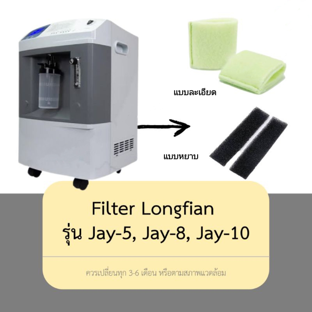 ไส้กรอง สำหรับเครื่องผลิตออกซิเจน LONGFIAN