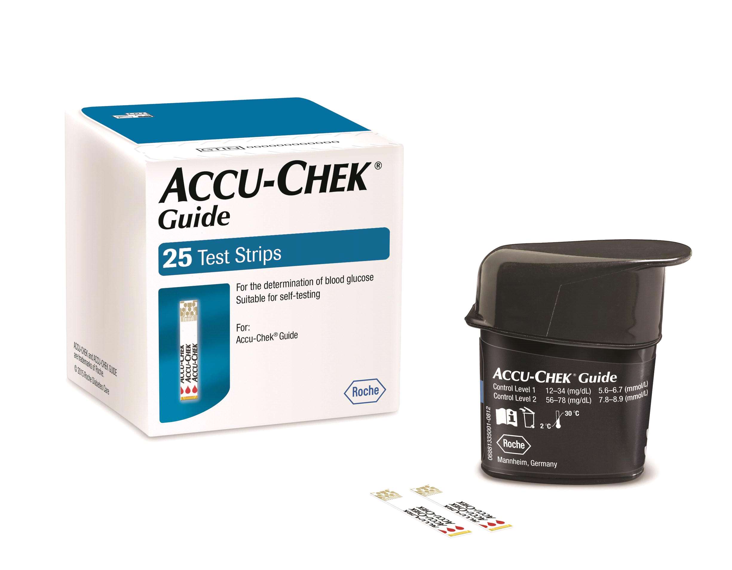 ACCU-CHEK GUIDE แถบตรวจน้ำตาล จำนวน 25 ชิ้น