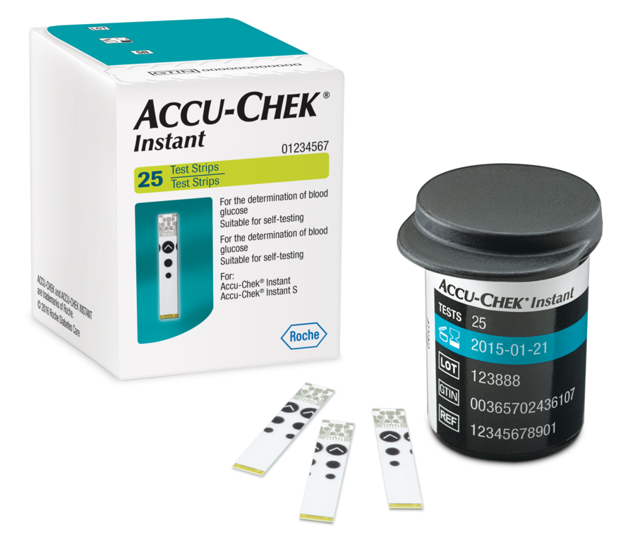 ACCU-CHEK INSTANT แถบตรวจน้ำตาล จำนวน 25 ชิ้น